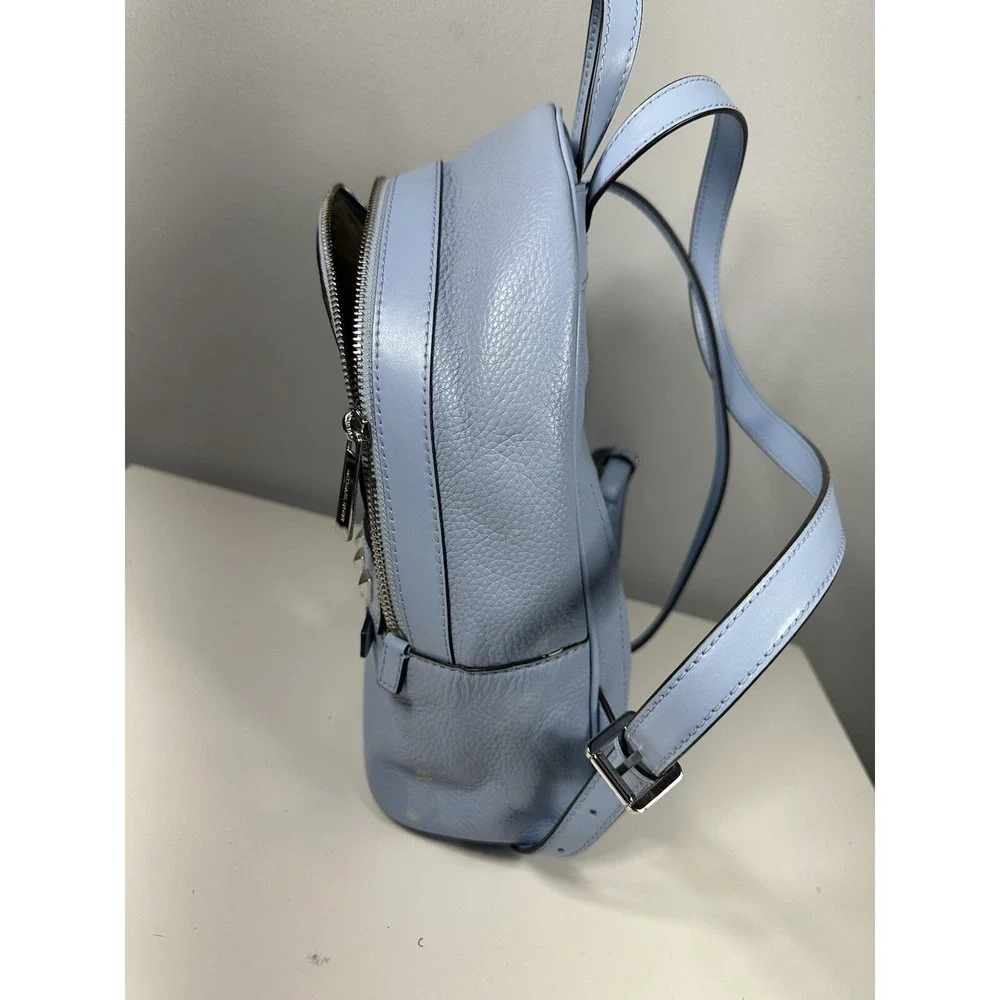 Michael Kors Kenly Medium Light Sky Leather Backpack Pebble‎
